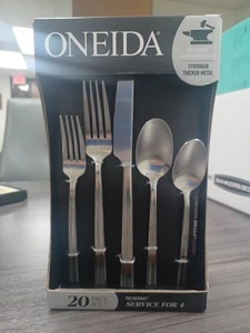 (Neu) Oneida Reverso Service für 4 - 20 teiliges Set Modell Neu nie geöffnet - Bild 1 von 5