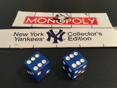 Monopoly New York Yankees AZUL DADOS Lote de 2 Envío Gratis 2001 Foto 1 de 2