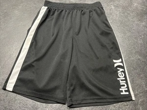 Boys Hurley Black & White Elastic Waist Pull-On Athletic Shorts Large L - Picture 1 of 6