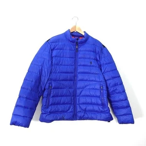 Ralph Lauren Jacket Mens XL Blue Puffer Down Polo Golf Quilted Packable Light - Picture 1 of 16