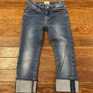 Hudson Jeans Girls 6 Denim Capri Cuffed Adjustable Waistband - Picture 1 of 6