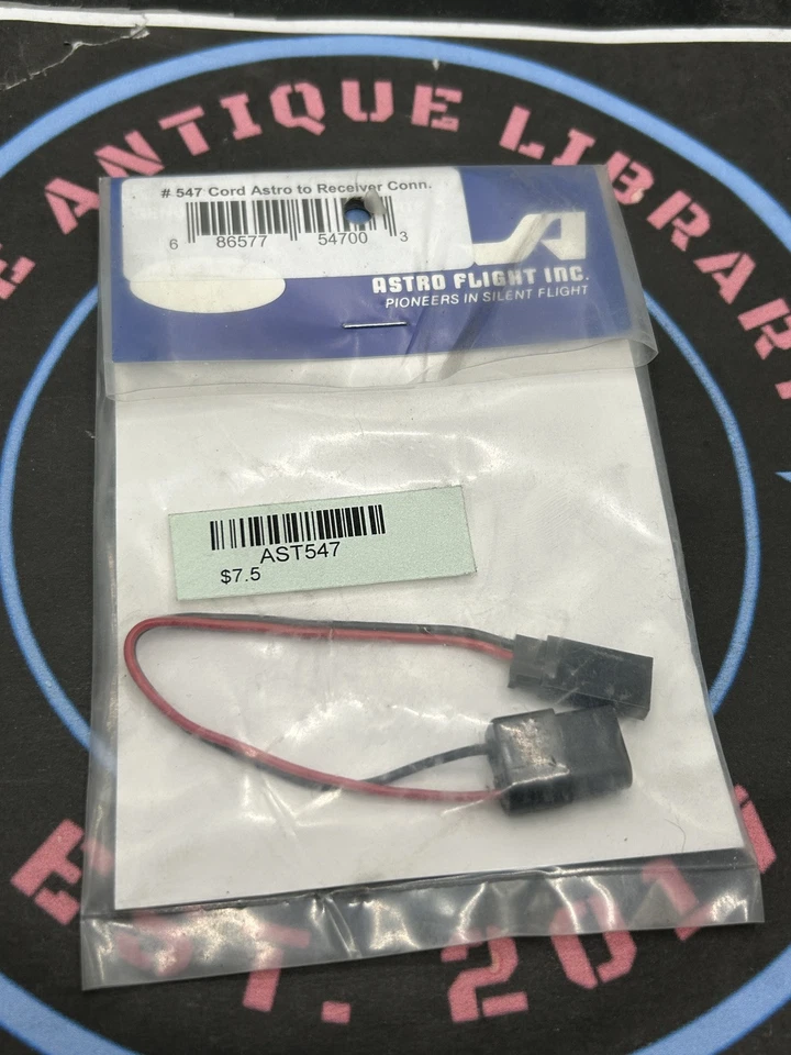 Astro Flight. 547 RECEIVER PATCH CORD. 109, 110DX, 112, and 123 Charger To Batt - Image 1 of 1