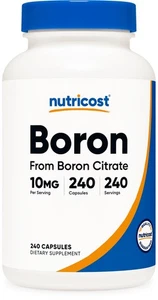 Nutricost Boron Capsules 10mg, 240 Vegetarian Capsules, Gluten Free and Non-GMO - Picture 1 of 5