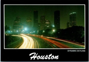 4x6 Continental TX Postcard Houston Dynamic Skyline Houston Texas Light Trails - Picture 1 of 2