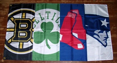 Bandera Bandera Boston Bruins 3'x5' CELTICS RED SOX PATRIOTAS Foto 1 de 4