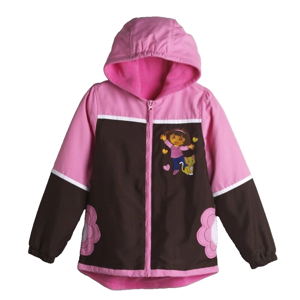 Dora The Explorer Nickelodeon Hooded Lined Jacket Child Size 7-8 Medium New 2011 - Image 1 of 1
