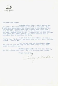 Betty Grable Signed Letter - Picture 1 of 2