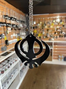 Khanda Sikh Sign Acrylic Car Hanging Sikh style Punjabi - Picture 1 of 3