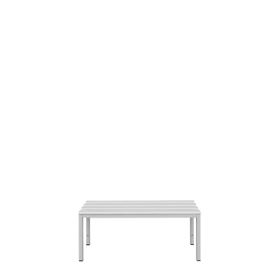 Sitzbank, 400 x 1000 x 400 mm Umkleidebank Garderobensitzbank Lichtgrau 801115 - Bild 1 von 4