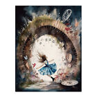 Alice In Wonderland Watercolour Rabbit Hole Whimsical Wall Art Poster Print