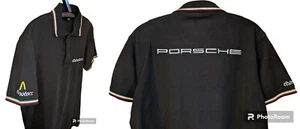 Ebimotors PORSCHE Crew Poloshirt Italia Akzente Herren Gr. LARGE Schwarz RAR Racing - Bild 1 von 16