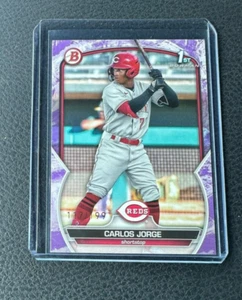 2023 Bowman Carlos Jorge 1st Bowman Purple Pattern Parallel 112/199 - Picture 1 of 1