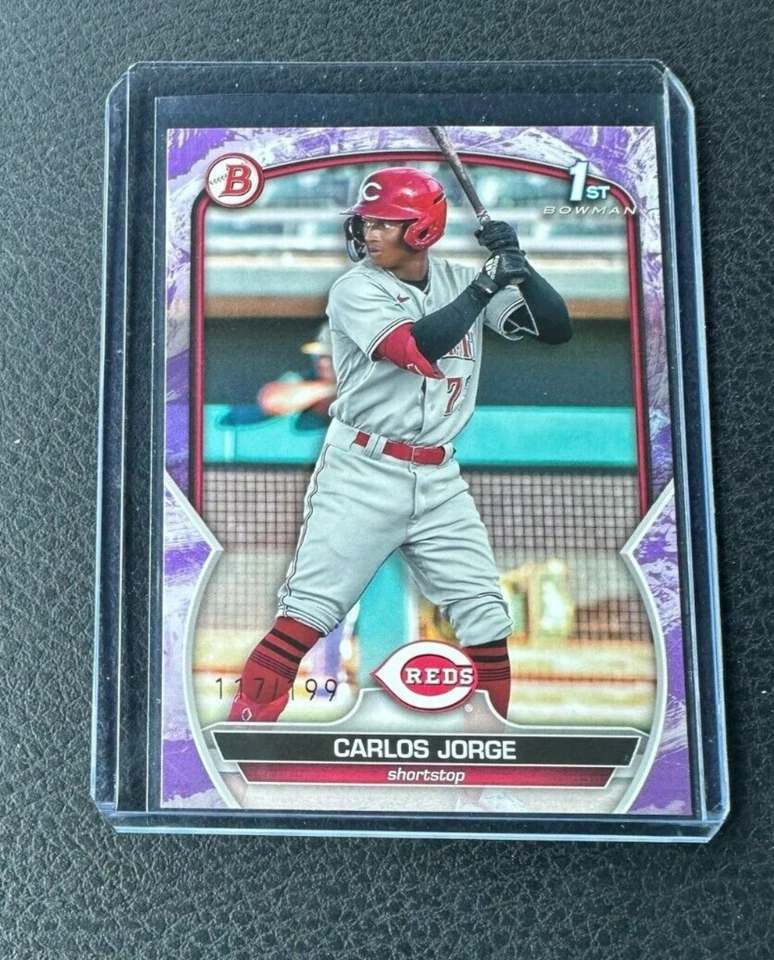 2023 Bowman Carlos Jorge 1st Bowman Purple Pattern Parallel 112/199 - Image 1 of 1