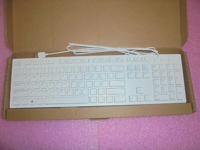 New Dell USB Wired Multimedia Desktop Keyboard English Model KB216 - White TKV0H - Image 1 of 3