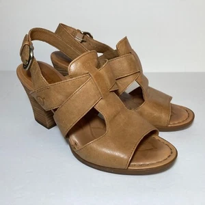 Sandalias de vestir Born Elly de tacón alto para mujer talla 6M marrón claro equipaje - Imagen 1 de 13