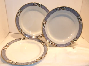 W H Grindley Queensbury Antikes Set Speiseteller 10" 1914-1925 - 3er Set - Bild 1 von 10