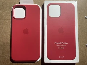 Original Apple A2498 Rojo iPhone 12 Pro Max Silicona MagSafe Estuche MHLF3ZM/A Nuevo - Imagen 1 de 5