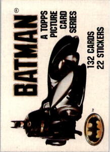 B2428-1989 Batman Movie Card #s 1-204 + inserts - à choisir - 10+ LIVRAISON GRATUITE AUX ÉTATS-UNIS