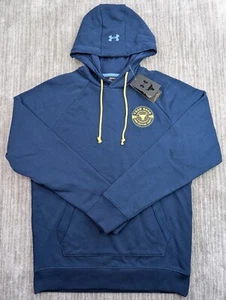 Under Armour UA Mens Project Rock Heavyweight Terry Hoodie Sweatshirt Blue Med - Picture 1 of 17