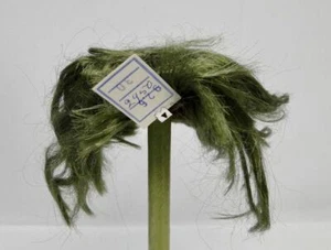 Older green brunette wig 25 cm / 9,84 inch for antique doll boys/character #5 - Picture 1 of 4