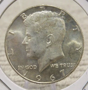 Medio dólar John F. Kennedy JFK 1967 40 % plata 50c - #3 - Imagen 1 de 2