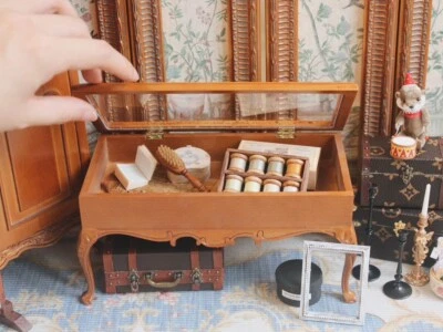 1:6 Miniature Tea Table BJD Pier Table Dollhouse Storage Display Blythe Nursery - Image 1 of 4