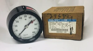 ASHCROFT P/N 45-1279AS-02B 0-100 PSI DURAGAUGE SOLID FRONT PRESSURE GAUGE !NEW! - Bild 1 von 12
