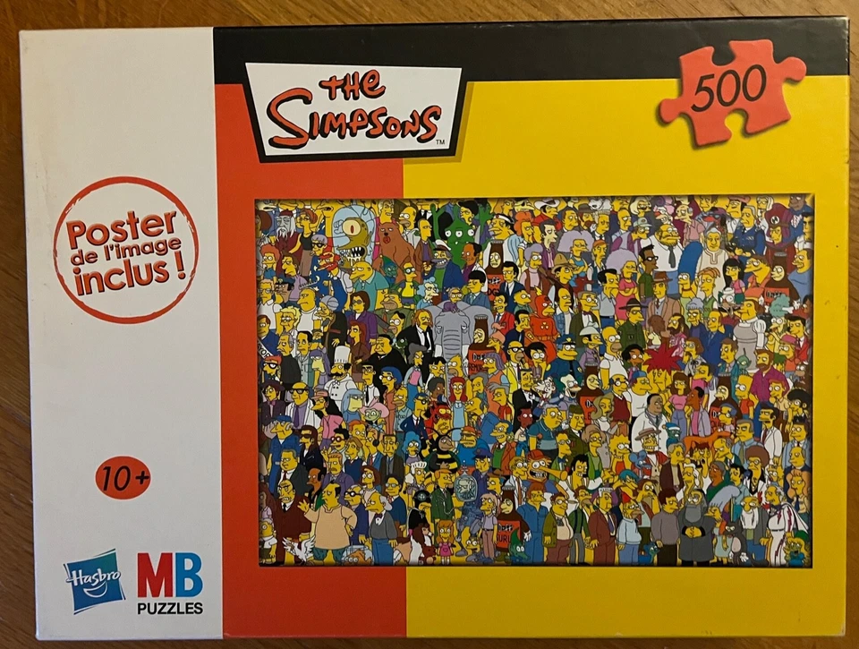 PUZZLE MB HASBRO 500 PIECES THE SIMPSONS - Photo 1/1