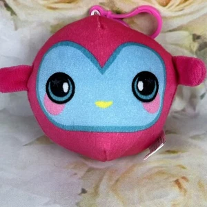 Squishy Animal Pink Plush Keychain Backpack Clip Neon Character - Picture 1 of 9