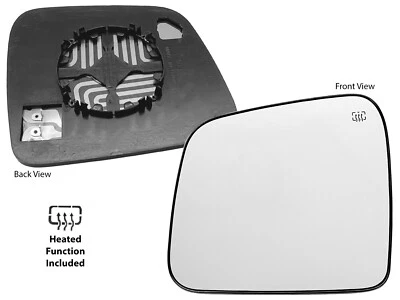 For 2011-2022 JEEP GRAND CHEROKEE DODGE DURANGO Mirror Glass Heated Driver Side - Image 1 of 4