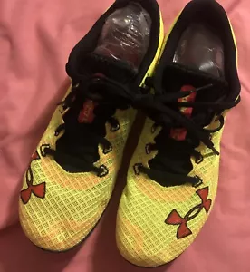Under Armour Distonce gelbe rote Stollen neu ohne Etikett oder Box Größe M10,5/W12 - Bild 1 von 7