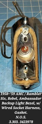 Резервный корпус лампы с проводной розеткой 1958 ~ '59 10 ~ 20 ~ 80 AMC / Rambler 3423978 N.O.S - Изображение 1 из 3