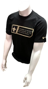 Nike Dri Fit Men's New Orleans Saints Black Short Sleeve Shirt NFL T-Shirt - Picture 1 of 2