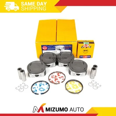 NPR Pistons w/ Rings fit 04-13 Subaru Impreza WRX Legacy 2.5L DOHC EJ255 - Image 1 of 4