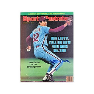 Steve Carlton Phillies Autografiado Firmado Octubre 1983 Sports Illustrated JSA - Imagen 1 de 3