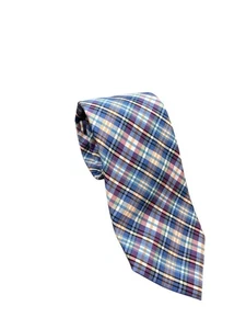 Tommy Hilfiger Herren Karo Krawatte Mehrfarbig Seide Baumwolle Krawatte Preppy Klassisch - Bild 1 von 9