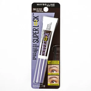 Maybelline Super Lock Tinted Brow Glue 260 Deep Brown .23 fl oz (x8) -E - Picture 1 of 2
