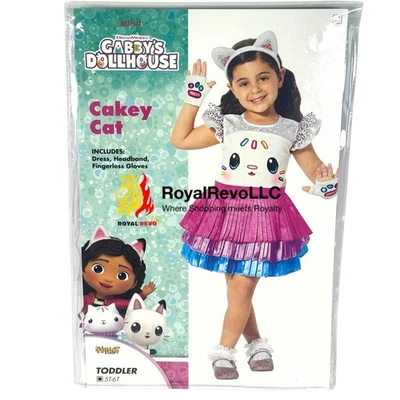 07863616 Espíritu Halloween Niño Pequeño Pastel Gato Disfraz Gabby's Casa de Muñecas Los tamaños varían Foto 1 de 4