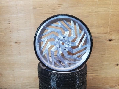 Juego de 4 ruedas y neumáticos hexagonales de 12 mm impresos en 3D 1:10 RC 30s de 3" Foto 1 de 3