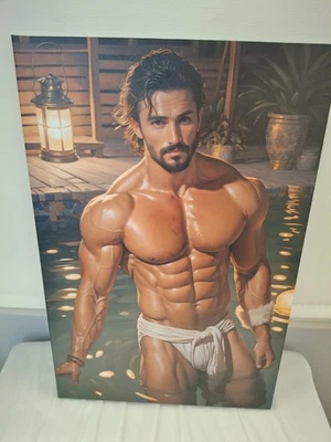 Impresión en lienzo modelo masculino 12/16 rara Foto 1 de 2