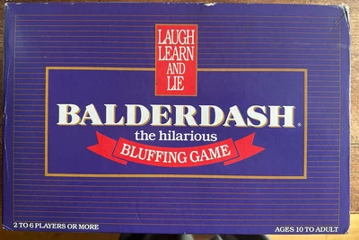 Balderdash, The Bluffing Family Board Game (1984) Boxed & Complete - Image 1 of 4