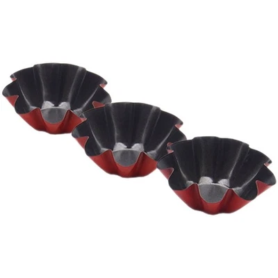 3pcs Crostata Stampo In Acciaio Al Carbonio Torta Muffin Stampi Lattine - Immagine 1 di 4