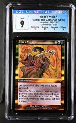 SEER'S VISION Invasion Foil CGC 9 Mint MTG [Nostalgium] - Image 1 of 2