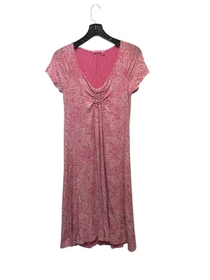 Vestido Fresh Produce Para Mujer XS Rosa Floral Rayón Spandex Tejido Manga Gorra Cuello en V Foto 1 de 4