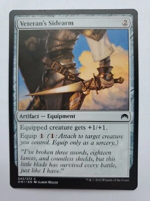 MTG Magic The Gathering Card Veteran's Sidearm Artifact Equipment Magic Origins  - Image 1 of 2