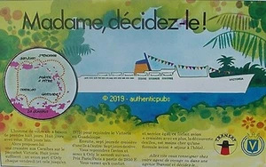 REKLAME LIEGE SCHIFF VICTORIA KARIBIKKREUZFAHRT VON 1974 FRANZÖSISCHE ANZEIGE PUB - Bild 1 von 1