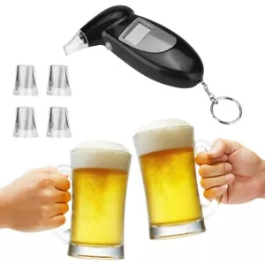 Digital LCD Police Breath Breathalyzer Test Alcohol Tester Analyzer Detector - Picture 1 of 12