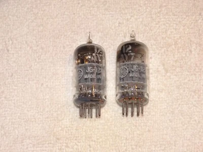 2 x JG-12AY7 G.E. Tubos*placas grises-D*par combinado muy fuerte*#7 Foto 1 de 4