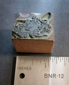 Fishing on Boat Vintage Letterpress Printing Block - Picture 1 of 1