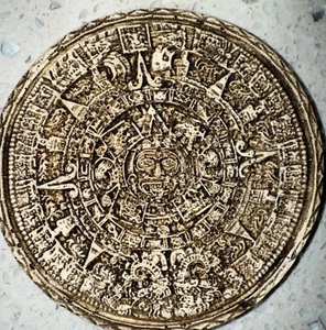 Juego de 5 posavasos calendario maya azteca vintage - Imagen 1 de 4